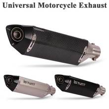 ISTUNT-tubo de Escape Universal para motocicleta, silenciador láser modificado, DB Killer, Remova, para Ninja400, CBR300, R6, PCX125, Dirt Bike 2024 - compra barato