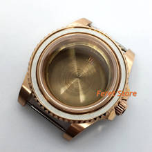 40mm rose gold stainless steel mens watch case sapphire glass fit ETA 2836 miyota 8215/8205/821A Mingzhu DG2813/ 3804 movement 2024 - buy cheap