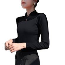 2021 Feminino sweater Chinese style ladies autumn and winter retro stand-up collar slim sweater 2024 - buy cheap