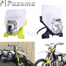 Lâmpada para farol de motocicleta enduro, farol de motocross para te fe 125 250 300 400 450 501 fc fx mx supermoto 2024 - compre barato