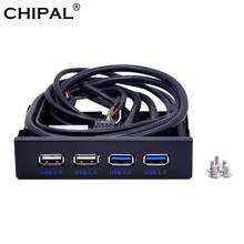 CHIPAL Front Panel 4 Ports USB 2.0 USB 3.0  USB3.0 Hub Splitter Internal Combo Bracket Adapter for Desktop 3.5 Inch Floppy Bay 2024 - buy cheap