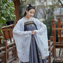 XinHuaEase Chinese Traditional Dress Hanfu Women Dance Fairy Costume Cosplay Female Princess Clothing Large Plus Size Carnival 2024 - buy cheap