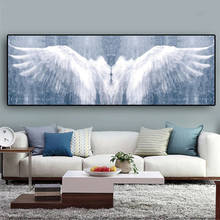 Alas de Ángel en blanco y negro, pinturas abstractas de gran tamaño en lienzo, carteles e impresiones de alas, imágenes de pared para decoración de sala de estar 2024 - compra barato
