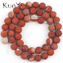 Natural Dull Polished Matte Red Stone Jaspers Beads Loose Spacer Beads For Jewelry Making DIY Bracelet 15"Inches 4 6 8 10 12mmm 2024 - buy cheap