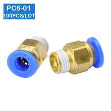 PC6-01 BSPT de alta calidad, 6mm a 100 ", macho recto, accesorios de un toque, 1/8 Uds. 2024 - compra barato