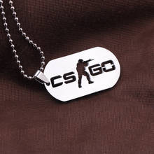 Game Jewelry Gift Game Theme Stainless Steel cs-go Necklace For Men CS GO Dog Tag Pendant Best Friends Statement Jewelry 2024 - buy cheap