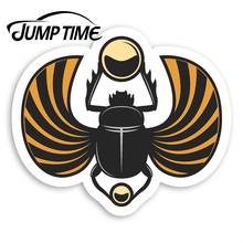 Pegatinas de vinilo Jump Time Scarab Beetle, pegatinas de equipaje de Egipto, calcomanía para parachoques de ventana, accesorios impermeables para coche 2024 - compra barato