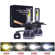 Mini lámpara de faro delantero de coche, bombillas LED H7, H4, H1, H7, H8, H11, Kit de faros 9005, HB3, 9006, HB4, lámpara LED de 12V, 80W, 12000LM, 2 piezas 2024 - compra barato
