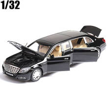 1:32 Maybach S650 Metal Alloy Car Model  Diecasts Vehicles With Sound Light Pull Back Car Toys Collection For Kids Gifts 2024 - buy cheap