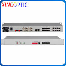 Conversor de fibra de 8ch/16ch + 4e1 + 4fe, telefone 8ch16ch, 4ch e1, 4ch 100m ethernet sm sx 20km, montagem de rack pcm fxo/fxs sobre fibra 2024 - compre barato