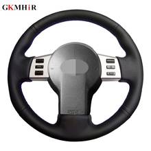 Black Genuine Leather DIY Hand stitched Car Steering Wheel Cover for Nissan 350Z 2003-2009 Infiniti FX FX35 FX45 2003-2008 2024 - buy cheap