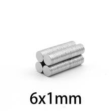 Супермощные небольшие круглые неодимовые магниты NdFeB размером 6 мм x 1 мм N35, 50-1000 шт., диаметр 6 мм x 1 мм, редкоземельный магнит 6*1 мм 2024 - купить недорого