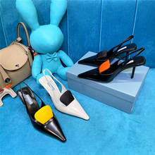 Sandalias de tacón alto de aguja para mujer, zapatos de tacón alto con correa en punta, a la moda, para fiesta, Verano 2024 - compra barato