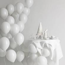 5 "10" 12 "18" 24" 36 " Matte Pure White Balloons Round White Art Shape Wedding Birthday Decoration Party Helium Balloons 2024 - buy cheap