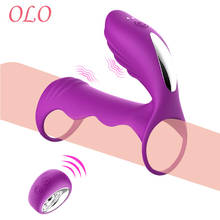 OLO-anillo vibrador para estimulación del clítoris para hombres, juguete sexual para pareja, retardante de eyaculación, juguetes eróticos 2024 - compra barato