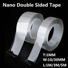 10/30mm 1M/3M/5M Nano Tape Double Sided Tape Transparent No Trace Reusable Waterproof High Strength Adhesive Cleanable Glue Tape 2024 - buy cheap