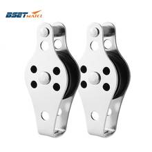 2PCS SS316 Pulley Blocks Rope Runner Kayak Boat Canoe Anchor Trolley Kit for 2mm to 8mm Rope 2024 - buy cheap