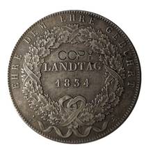German States Landtag 1834 Silver Plated Copy Coin 2024 - buy cheap
