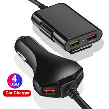 OLAF-cargador de coche de carga rápida 3,0, 4 USB, QC3.0, 3.1A, portátil, para iPhone, Samsung S10, Xiaomi 2024 - compra barato