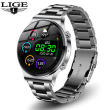 Lige-smartwatch masculino, modelo esportivo, com bluetooth, monitoramento de frequência cardíaca, à prova d'água 2024 - compre barato