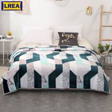 LREA  throw FASHION blanket плед coral fleece blankets  soft and modern safe skin on bed or sofa 2024 - buy cheap