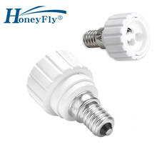 Honeyfly base de soquete gu10 para e14, para lâmpada led/cfl/lâmpada halógena, suporte de cerâmica, conector de fio max.100w 2024 - compre barato