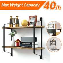 Double Wall Shelf Decorative Metal Wooden Floating Shelf Storage for Kitchen Bathroom Towel Frame Multifunction Storage Holder 2024 - купить недорого