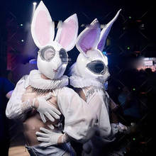 Boate bar tema festa comportamento arte punk dj gogo coelho headwear adereços palco mostrar traje 2024 - compre barato