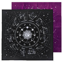 12 Constellations Tarot Card Tablecloth Velvet Divination Altar Cloth Board Game Fortune Astrology Oracle Card Pad 2024 - buy cheap