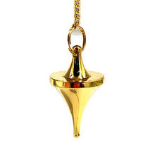 Pendulares de cobre para pasarse, amuleto colgante de reiki, símbolos dorados, amuleto de Chakra a la moda con cadena 2023 - compra barato
