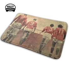 Vintage Football Book Cover 3D Soft Non-Slip Mat Rug Carpet Cushion George Charlton Law Dennis Bobby Football Soccer Red Devils 2024 - buy cheap