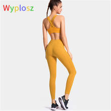 Wyplosz-Conjunto de Yoga sin costuras para Fitness, ropa de gimnasio, Top corto, camisas de cintura alta, mallas de Yoga para correr, pantalones de entrenamiento Sexy 2024 - compra barato