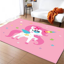 Alfombra de franela de arcoíris para niño y niña, Alfombra de franela rosa de dibujos animados para sala de estar 2024 - compra barato