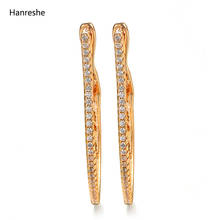 Hanreshe Cubic Zirconia Stud Earrings Mini Crystal Trendy Jewelry Party  Copper Gold Charm Earrings Woman Girl Aesthetic Gift 2024 - buy cheap
