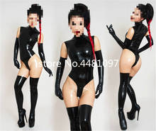 Sexy Costumes For Women Latex Rubber Sexy Sleeveless Bodysuits with Gloves Sexy Latex Catsuit Leotard Clothing Custom Made 2024 - buy cheap