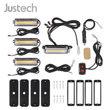 Justech 9/13 cm COB un conjunto de luz intermitente con soporte de montaje (4 uds) luz impermeable para coche 12V/24V para camiones RU Stock listo 2024 - compra barato