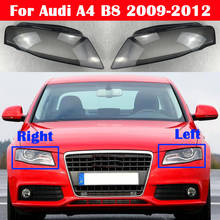 Car front Headlight cover For Audi A4 B8 2009-2012 Auto lamp light Lens glass Lampshade Shell headlamp Lampcover Caps 2024 - buy cheap