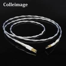 Colleimage  Silver-plated Hifi usb Cable High Quality 6N OCC Type A-B DAC Data USB Cable 2024 - buy cheap