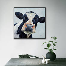 Vacas impressão da lona a óleo nordic animais parede arte impressão cartaz imagem para sala de estar na parede decoração casa 2024 - compre barato