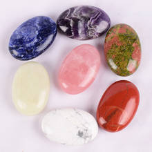 6*4 cm Natural Massage Stones Colored Set 7 pcs Healing Palm Stones Hot SPA Crystal Beauty Health Care Tool Chakra Energy Stone 2024 - buy cheap