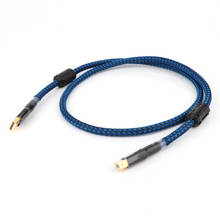Hi-end 2/3/5 фута позолоченный аудиокабель USB DAC, кабель A-B OCC, аудиокабель Hi-Fi, USB-кабель 2024 - купить недорого