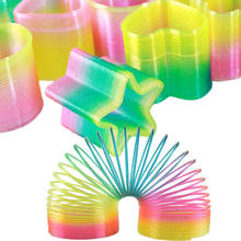 Brinquedos antiestresse coloridos de mão, brinquedo educativo dobrável para crianças, círculo mágico, arco-íris, primavera 2024 - compre barato
