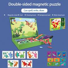 Quebra-cabeças magnético adesivo diy, brinquedo educativo para crianças, bebês pré-escolares portátil, inteligência 2024 - compre barato