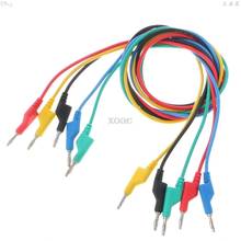 5Pcs 4mm Dual Banana Plug Smooth Silicone Lead Test Cable For Multimeter 1m 5 Colors   M13 dropship 2024 - buy cheap