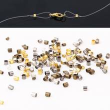 500pcs 1.5-2.0mm Gold Silver Copper Tube Crimp End Beads Stopper Spacer Beads For Jewelry Making Findings Supplies Necklace 2024 - buy cheap