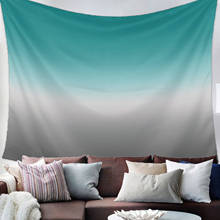 Tapiz con degradado gris turquesa para decoración del hogar, manta de pared para dormitorio, estera colgante de Yoga 2024 - compra barato