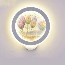 Lâmpada de parede cabeceira quarto sala estar moderna simples led luminárias nordic mobile app com controle remoto conduziu a luz da parede