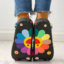 Женские сандалии с подсолнухом NAN JIU MOUNTAIN, уличные пляжные тапочки, летние женские туфли на плоской подошве, 2020 2024 - купить недорого