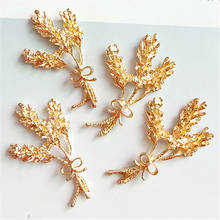 Brincos ornamentos pingentes orelhas de trigo dourado liga metálica 5 cabeça, gargantilha cabelo diy acessórios de joias artesanais 2024 - compre barato