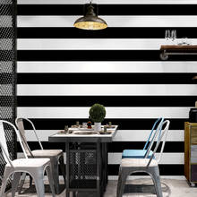 Black White Gray Wide Striped Wallpaper 3d Stripes Waterproof PVC Wallpapers Roll Modern Livingroom Wall Decals Wall Paper QZ157 2024 - buy cheap